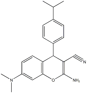 2-amino-7-(dimethylamino)-4-(4-isopropylphenyl)-4H-chromene-3-carbonitrile Structure