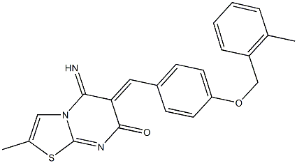 665008-22-0 5-imino-2-methyl-6-{4-[(2-methylbenzyl)oxy]benzylidene}-5,6-dihydro-7H-[1,3]thiazolo[3,2-a]pyrimidin-7-one