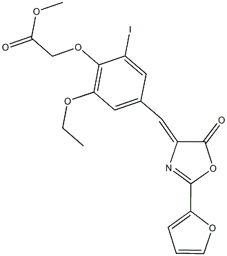 665014-26-6 methyl {2-ethoxy-4-[(2-(2-furyl)-5-oxo-1,3-oxazol-4(5H)-ylidene)methyl]-6-iodophenoxy}acetate