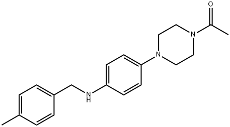 N-[4-(4-acetyl-1-piperazinyl)phenyl]-N-(4-methylbenzyl)amine Structure
