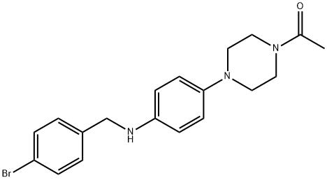 N-[4-(4-acetyl-1-piperazinyl)phenyl]-N-(4-bromobenzyl)amine Structure