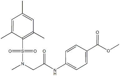 methyl 4-({[(mesitylsulfonyl)(methyl)amino]acetyl}amino)benzoate Struktur