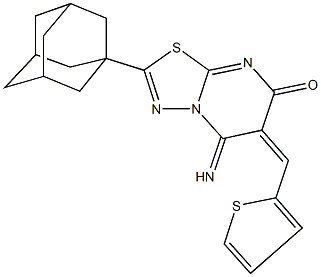 665021-40-9 2-(1-adamantyl)-5-imino-6-(2-thienylmethylene)-5,6-dihydro-7H-[1,3,4]thiadiazolo[3,2-a]pyrimidin-7-one