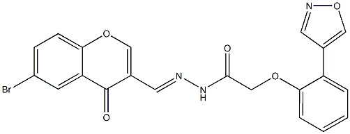 N'-[(6-bromo-4-oxo-4H-chromen-3-yl)methylene]-2-[2-(4-isoxazolyl)phenoxy]acetohydrazide,665022-33-3,结构式