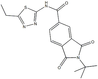 2-tert-butyl-N-(5-ethyl-1,3,4-thiadiazol-2-yl)-1,3-dioxo-5-isoindolinecarboxamide 化学構造式