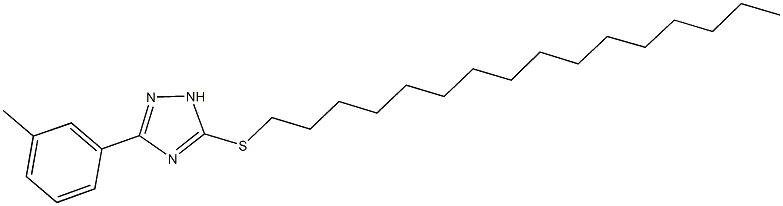 hexadecyl 3-(3-methylphenyl)-1H-1,2,4-triazol-5-yl sulfide Struktur