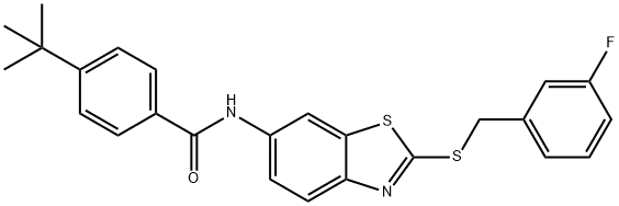 666209-83-2 4-tert-butyl-N-{2-[(3-fluorobenzyl)sulfanyl]-1,3-benzothiazol-6-yl}benzamide