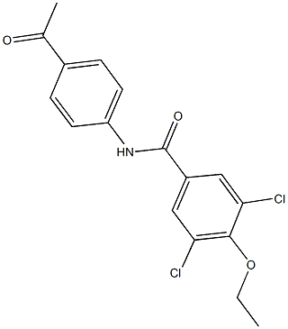 N-(4-acetylphenyl)-3,5-dichloro-4-ethoxybenzamide Structure