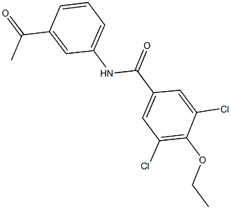 N-(3-acetylphenyl)-3,5-dichloro-4-ethoxybenzamide Struktur