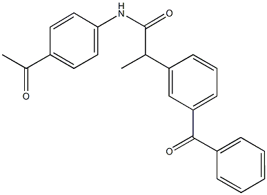 N-(4-acetylphenyl)-2-(3-benzoylphenyl)propanamide Structure