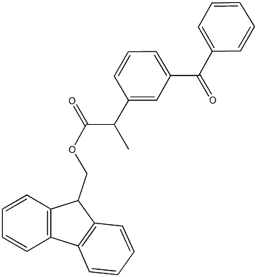 9H-fluoren-9-ylmethyl 2-(3-benzoylphenyl)propanoate 结构式