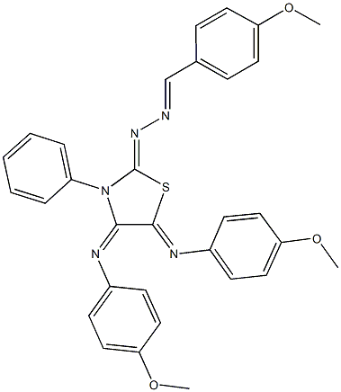 666820-52-6 4-methoxybenzaldehyde {4,5-bis[(4-methoxyphenyl)imino]-3-phenyl-1,3-thiazolidin-2-ylidene}hydrazone