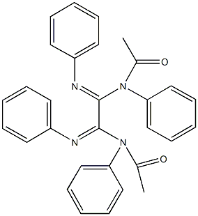 N-[2-(acetylanilino)-N-phenyl-2-(phenylimino)ethanimidoyl]-N-phenylacetamide Structure