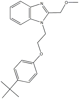 1-[2-(4-tert-butylphenoxy)ethyl]-2-(methoxymethyl)-1H-benzimidazole Struktur