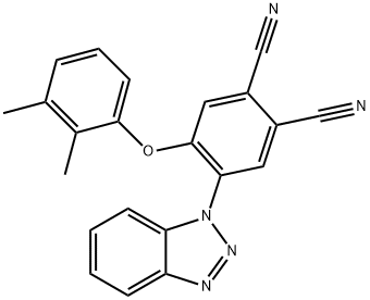 4-(1H-1,2,3-benzotriazol-1-yl)-5-(2,3-dimethylphenoxy)phthalonitrile Struktur