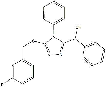 {5-[(3-fluorobenzyl)sulfanyl]-4-phenyl-4H-1,2,4-triazol-3-yl}(phenyl)methanol Struktur