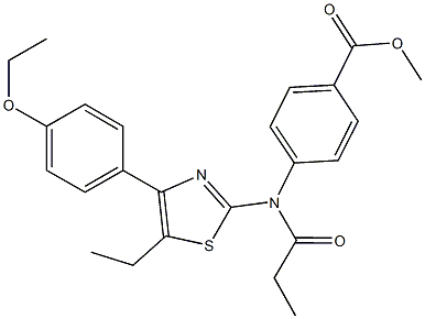 667867-20-1 methyl 4-[[4-(4-ethoxyphenyl)-5-ethyl-1,3-thiazol-2-yl](propionyl)amino]benzoate