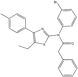 N-(3-bromophenyl)-N-[5-ethyl-4-(4-methylphenyl)-1,3-thiazol-2-yl]-2-phenylacetamide Struktur