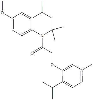1-[(2-isopropyl-5-methylphenoxy)acetyl]-6-methoxy-2,2,4-trimethyl-1,2,3,4-tetrahydroquinoline|