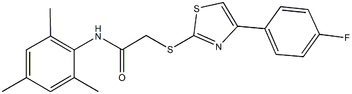 2-{[4-(4-fluorophenyl)-1,3-thiazol-2-yl]sulfanyl}-N-mesitylacetamide Structure