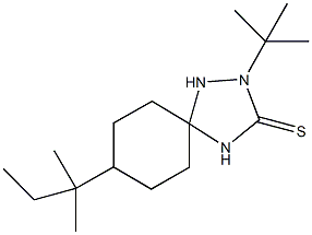 2-tert-butyl-8-tert-pentyl-1,2,4-triazaspiro[4.5]decane-3-thione 化学構造式