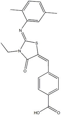 667869-47-8 4-({2-[(2,5-dimethylphenyl)imino]-3-ethyl-4-oxo-1,3-thiazolidin-5-ylidene}methyl)benzoic acid