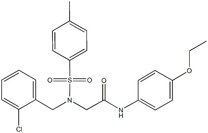 2-{(2-chlorobenzyl)[(4-methylphenyl)sulfonyl]amino}-N-(4-ethoxyphenyl)acetamide Struktur