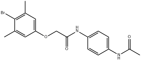 N-[4-(acetylamino)phenyl]-2-(4-bromo-3,5-dimethylphenoxy)acetamide|
