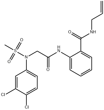 N-allyl-2-({[3,4-dichloro(methylsulfonyl)anilino]acetyl}amino)benzamide Struktur