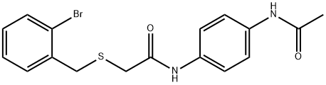 N-[4-(acetylamino)phenyl]-2-[(2-bromobenzyl)sulfanyl]acetamide|