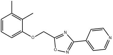 4-{5-[(2,3-dimethylphenoxy)methyl]-1,2,4-oxadiazol-3-yl}pyridine Struktur