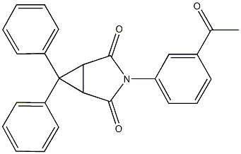 3-(3-acetylphenyl)-6,6-diphenyl-3-azabicyclo[3.1.0]hexane-2,4-dione Struktur
