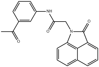 N-(3-acetylphenyl)-2-(2-oxobenzo[cd]indol-1(2H)-yl)acetamide Struktur
