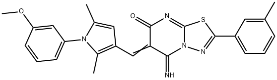 5-imino-6-{[1-(3-methoxyphenyl)-2,5-dimethyl-1H-pyrrol-3-yl]methylene}-2-(3-methylphenyl)-5,6-dihydro-7H-[1,3,4]thiadiazolo[3,2-a]pyrimidin-7-one|