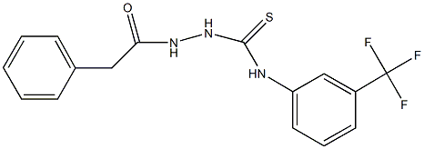 2-(phenylacetyl)-N-[3-(trifluoromethyl)phenyl]hydrazinecarbothioamide Structure