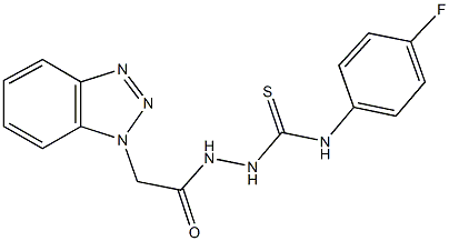 2-(1H-1,2,3-benzotriazol-1-ylacetyl)-N-(4-fluorophenyl)hydrazinecarbothioamide Structure