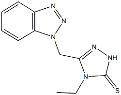 5-(1H-1,2,3-benzotriazol-1-ylmethyl)-4-ethyl-2,4-dihydro-3H-1,2,4-triazole-3-thione Struktur