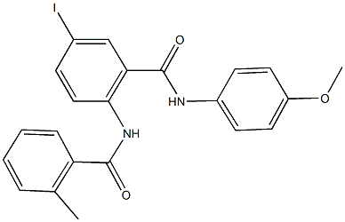 5-iodo-N-(4-methoxyphenyl)-2-[(2-methylbenzoyl)amino]benzamide Structure