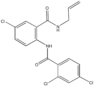 N-{2-[(allylamino)carbonyl]-4-chlorophenyl}-2,4-dichlorobenzamide 结构式