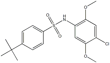4-tert-butyl-N-(4-chloro-2,5-dimethoxyphenyl)benzenesulfonamide Structure