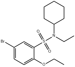5-bromo-N-cyclohexyl-2-ethoxy-N-ethylbenzenesulfonamide 结构式