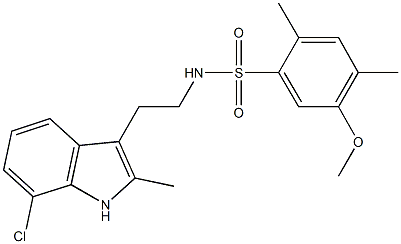 667893-11-0 N-[2-(7-chloro-2-methyl-1H-indol-3-yl)ethyl]-5-methoxy-2,4-dimethylbenzenesulfonamide