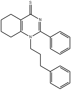 2-phenyl-1-(3-phenylpropyl)-5,6,7,8-tetrahydro-4(1H)-quinazolinethione Struktur