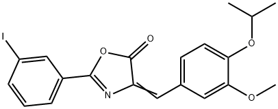 2-(3-iodophenyl)-4-(4-isopropoxy-3-methoxybenzylidene)-1,3-oxazol-5(4H)-one Struktur