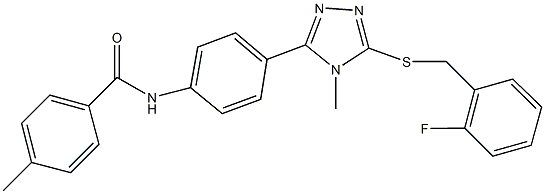 N-(4-{5-[(2-fluorobenzyl)sulfanyl]-4-methyl-4H-1,2,4-triazol-3-yl}phenyl)-4-methylbenzamide Structure