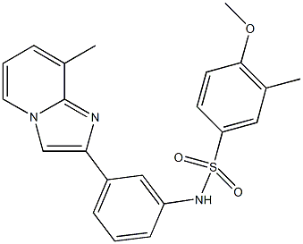 4-methoxy-3-methyl-N-[3-(8-methylimidazo[1,2-a]pyridin-2-yl)phenyl]benzenesulfonamide Struktur