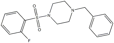 1-benzyl-4-[(2-fluorophenyl)sulfonyl]piperazine