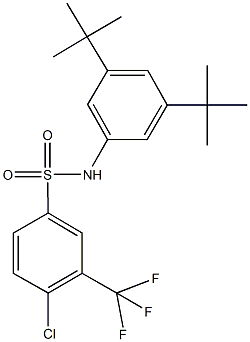 667912-61-0 4-chloro-N-(3,5-ditert-butylphenyl)-3-(trifluoromethyl)benzenesulfonamide