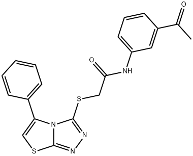 N-(3-acetylphenyl)-2-[(5-phenyl[1,3]thiazolo[2,3-c][1,2,4]triazol-3-yl)sulfanyl]acetamide Struktur