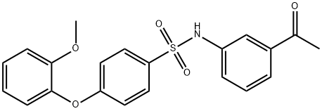 N-(3-acetylphenyl)-4-(2-methoxyphenoxy)benzenesulfonamide Struktur